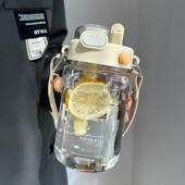 水杯女生夏季 高颜值大容量塑料壶新款 2025刻度带茶漏双饮吸管杯子