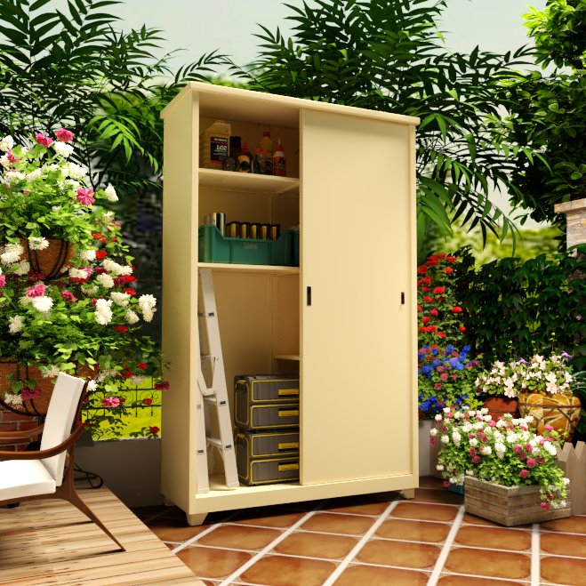 户外储物柜庭院防雨防晒杂物收纳柜阳台置物柜推拉门大容量钢制柜,住宅家具,户外储物柜,淘宝优惠券,粉丝福利购,淘宝优惠卷