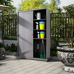 0甲醛户外储物柜防水防晒庭院收纳柜阳台推拉门大容量置物储藏柜