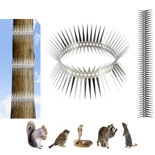 户外鸟类威慑钉套件多功能不锈钢鸟刺用于屋顶窗台、栅栏、围墙等