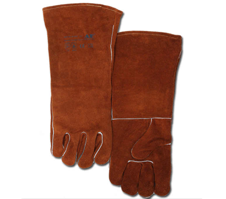 友盟AP-2056 咖啡色加长烧焊手套 防火阻燃 坚固耐用