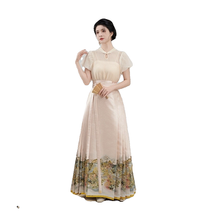 南浦绿川织造司原创明制汉服仿妆花马面裙夏季新款日常可穿半身裙