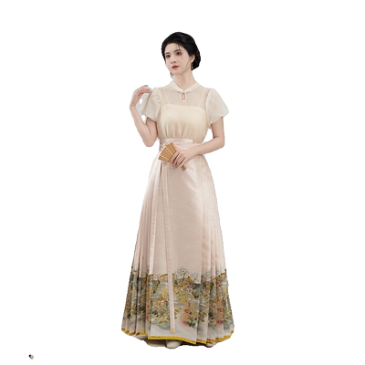 织造司旗舰店南浦绿川马面裙