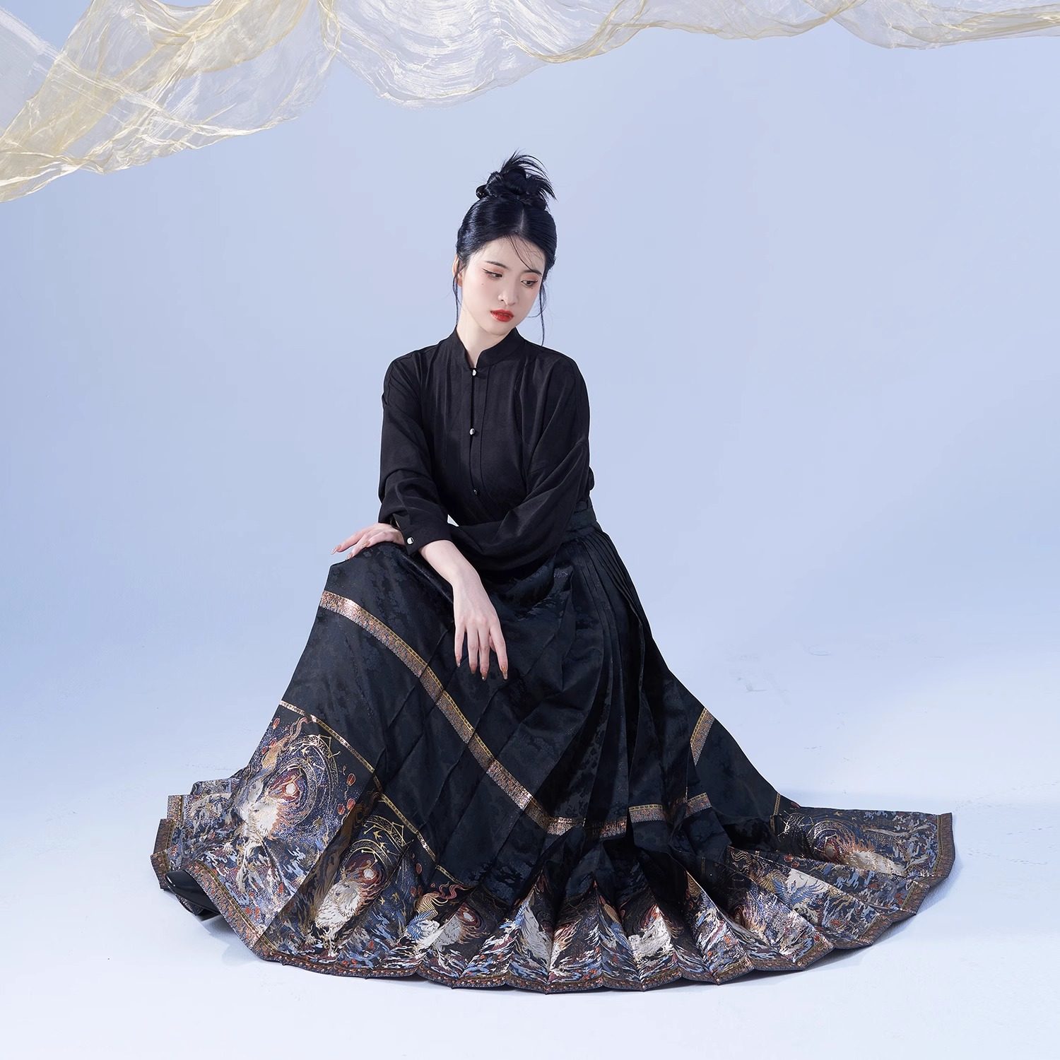 星驳织造司原创明制汉服新中式可上班穿的马面裙套装2025新款秋季,女装/女士精品,汉服套装,淘宝优惠券,粉丝福利购,淘宝优惠卷