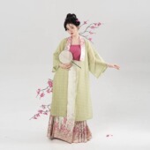 满晴波织造司原创明制汉服合领半壁吊带宋抹织金马面裙套装 女夏季