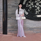 新中式 织造司 铃兰釉 高级感圆领外套吊带宋抹半身裙鱼尾裙长裙女