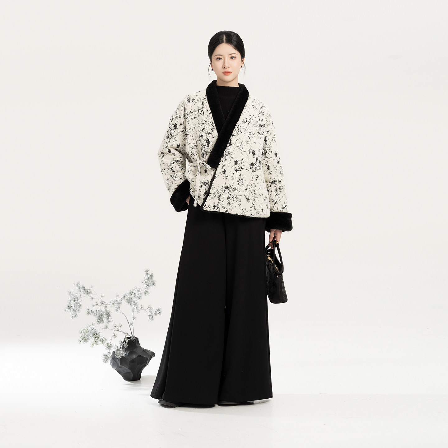 织造司银淞【12/22 0点开售包邮】新中式双面穿交领外套上衣女冬