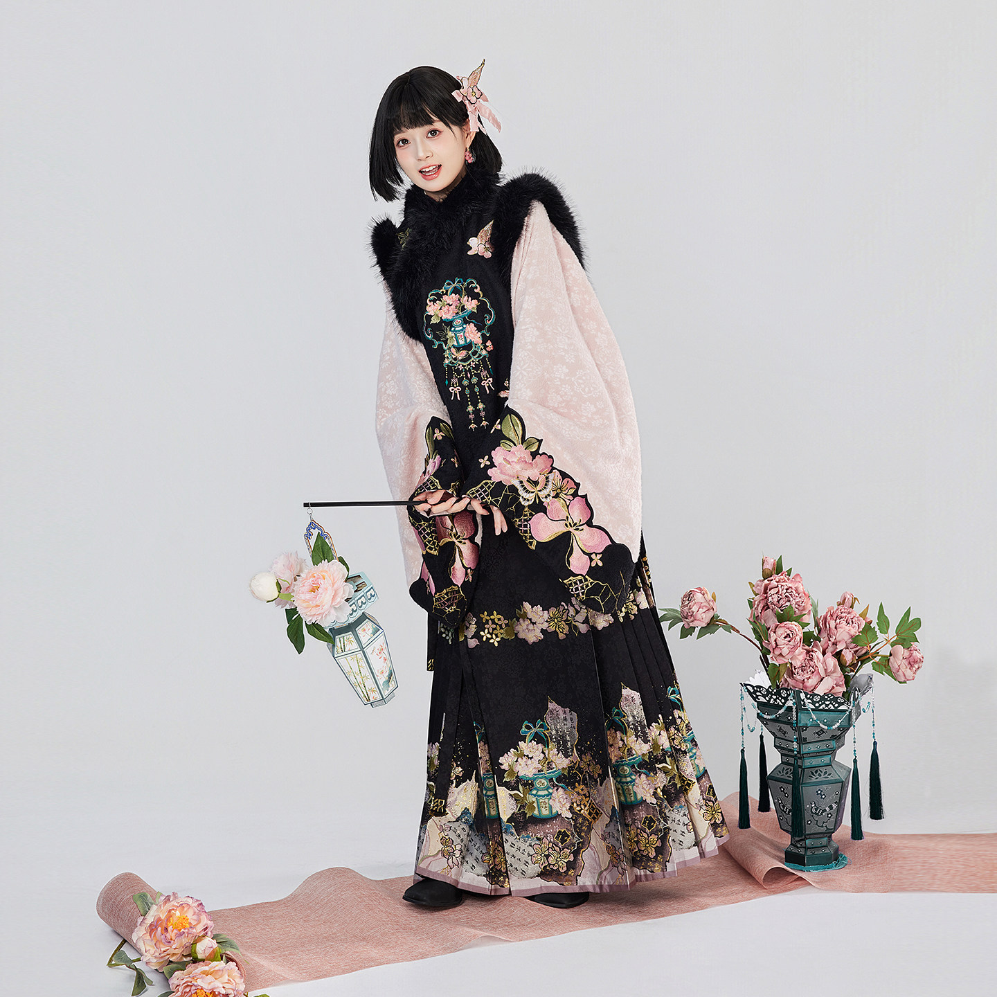 织造司[晴蓉暖翠]原创明制汉服交领琵琶袖妆花马面裙旗袍马甲套装,女装/女士精品,汉服套装,淘宝优惠券,粉丝福利购,淘宝优惠卷