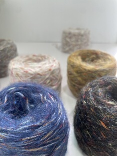 50克 多色竹节喷毛纱马海毛 diy围巾手工包包毛衣背心毛线