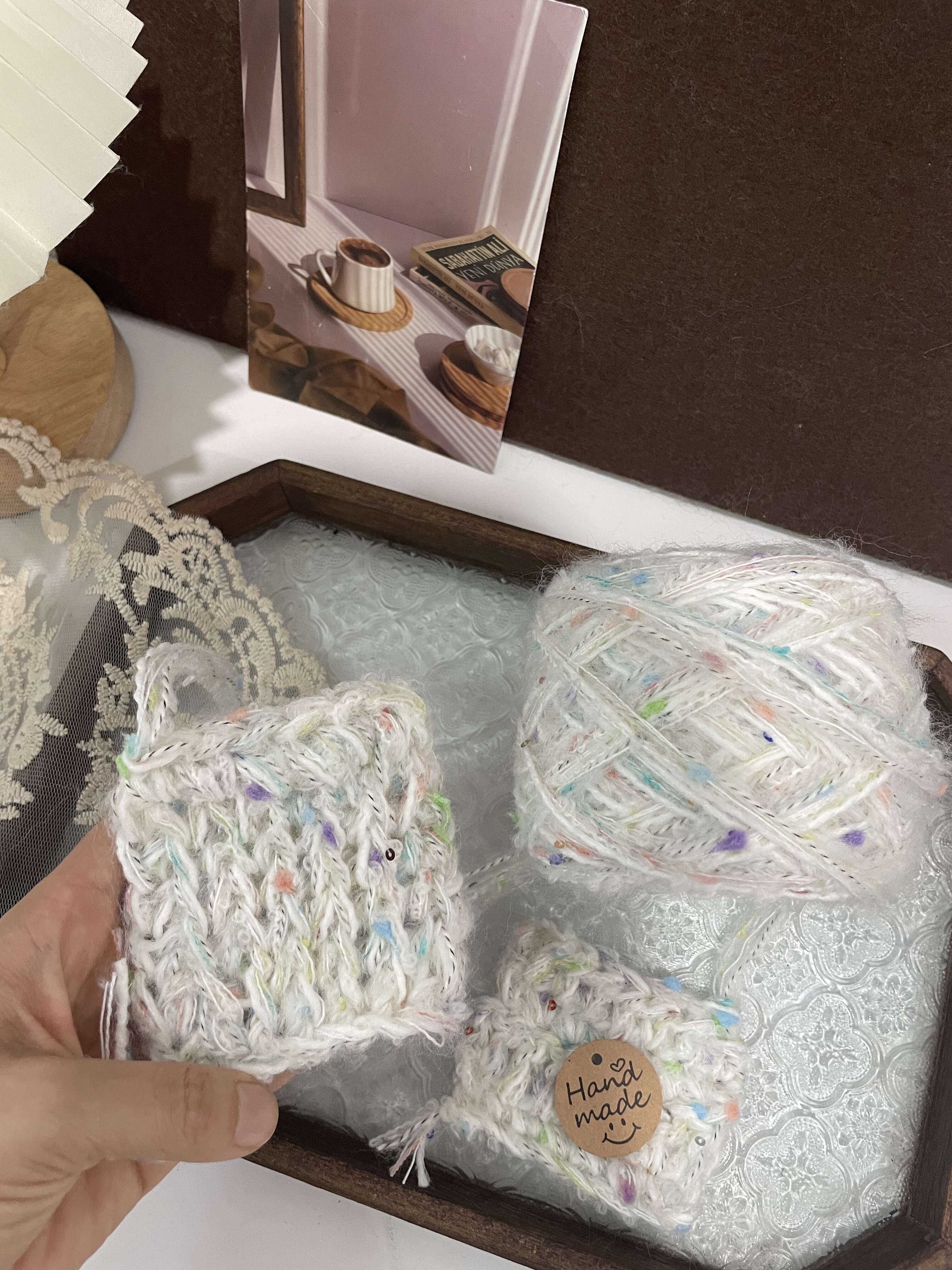 彩虹糖 DIY彩球球线围巾线手混线手工围巾包编织彩色毛线粗毛线
