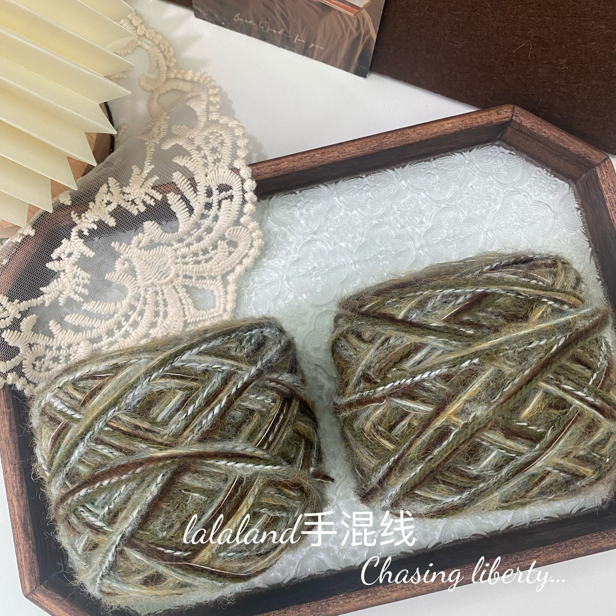 森林里森系手混线包包毛衣棒针钩织玩偶头发帽子围巾手工diy毛线