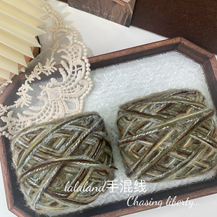 森林里森系手混线包包毛衣棒针钩织玩偶头发帽子围巾手工diy毛线