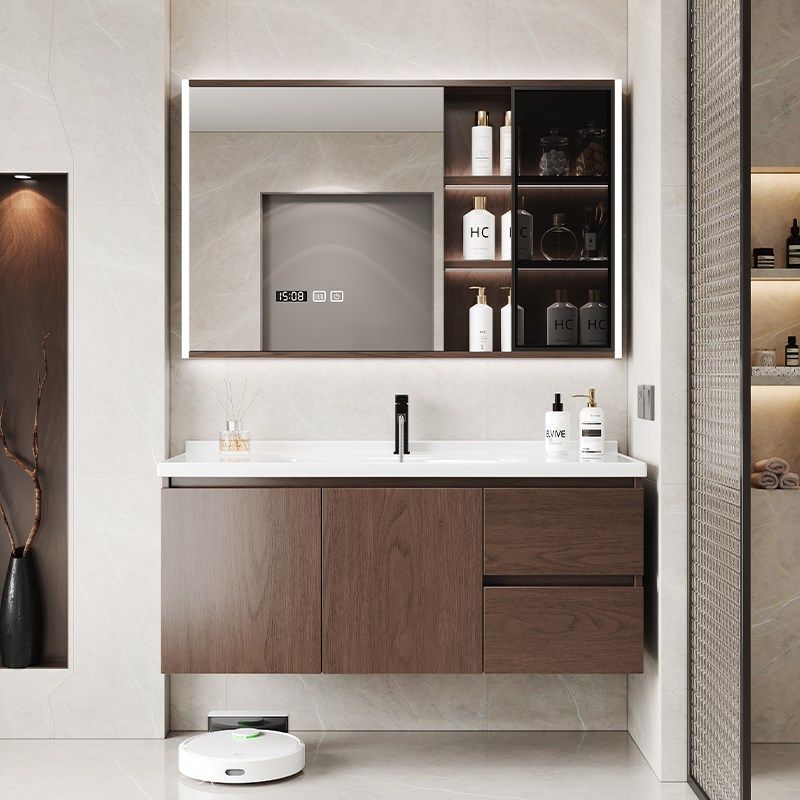 新中式胡桃木陶瓷一体盆浴室柜卫生间洗漱台洗手洗脸盆柜组合套装,家装主材,浴室柜组合,淘宝优惠券,粉丝福利购,淘宝优惠卷