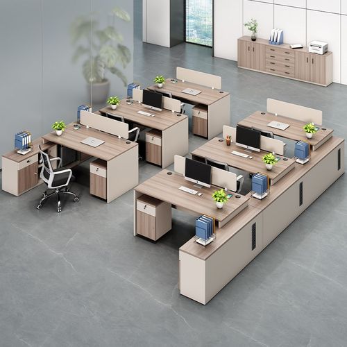 办公桌员工位2人面对面对坐工位简约现代职员桌4人位办公桌椅组合