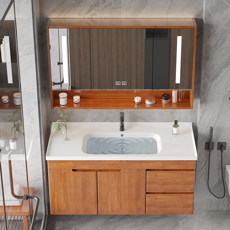 橡木浴室柜组合实木卫生间洗手洗脸盆洗漱台陶瓷一体盆面盆柜,家装主材,浴室柜组合,淘宝优惠券,粉丝福利购,淘宝优惠卷