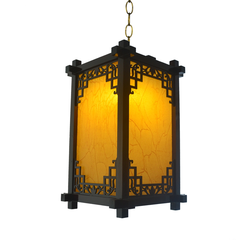 中式仿古实木宫灯灯笼广告印w字定制户外防水餐厅茶楼门头开业吊