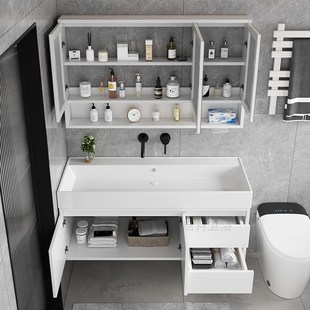 暗装龙头陶瓷一体大口盆浴室柜组合无龙头孔台面洗手洗脸洗漱
