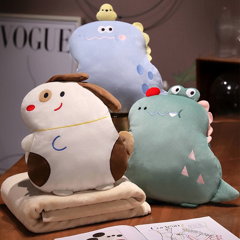 抱枕被子两用办公室午休毯子二合一枕头沙L发汽车靠枕加厚折叠被