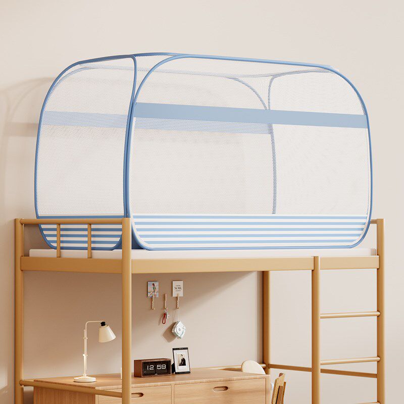 学生宿舍蚊帐上下铺通用免安装蒙古包中学生住校专用90x190单人床