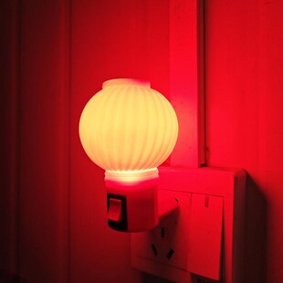 红色小夜灯玉瓶LED壁灯婚庆入伙长明守岁招财红灯笼床头灯发廊灯