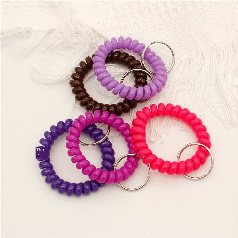 弹簧绳防丢失弹性浴室桑拿储物柜手链品牌电话线钥匙扣发环挂手链,节庆用品/礼品,钥匙链,淘宝优惠券,粉丝福利购,淘宝优惠卷