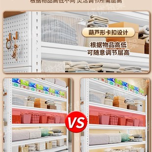 家用货架洞洞板置物架落地多层储藏间阳台快递杂物收纳架展示架