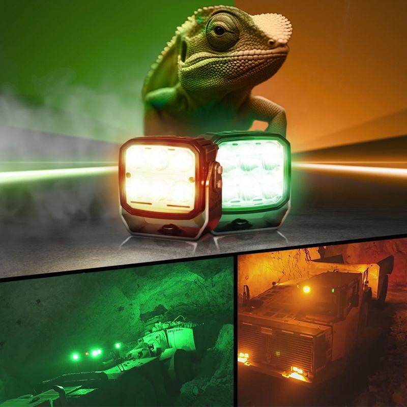 可切换颜色辅助泛光led工作灯 农用矿山车机械拖拉机挖机工程车灯