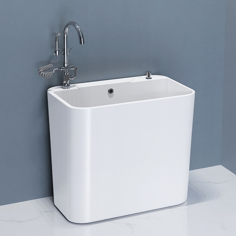 家用新款加d高大号洗拖把池加大加深拖布池陶瓷卫生间阳台墩布池