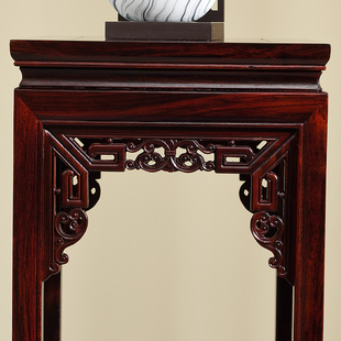 国标红木花架阔叶黄檀盆景架几仿古中式印尼黑酸枝客厅落地置物架