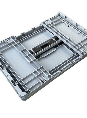 冰禹加厚euo物流箱塑料折叠式周转箱600*400*340mm(不带盖)灰色