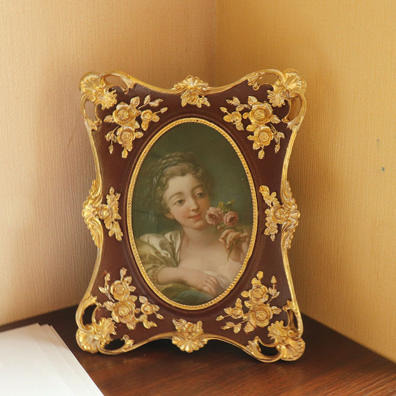 欧式小相框创意树脂摆台儿童宝宝可爱相框欧式田园风可挂墙照片墙
