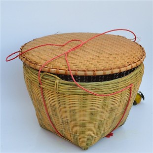 大号藤编竹编箩筐收纳篮 水果篮糖果篓洗衣物筐 种植泥土盆垃圾桶