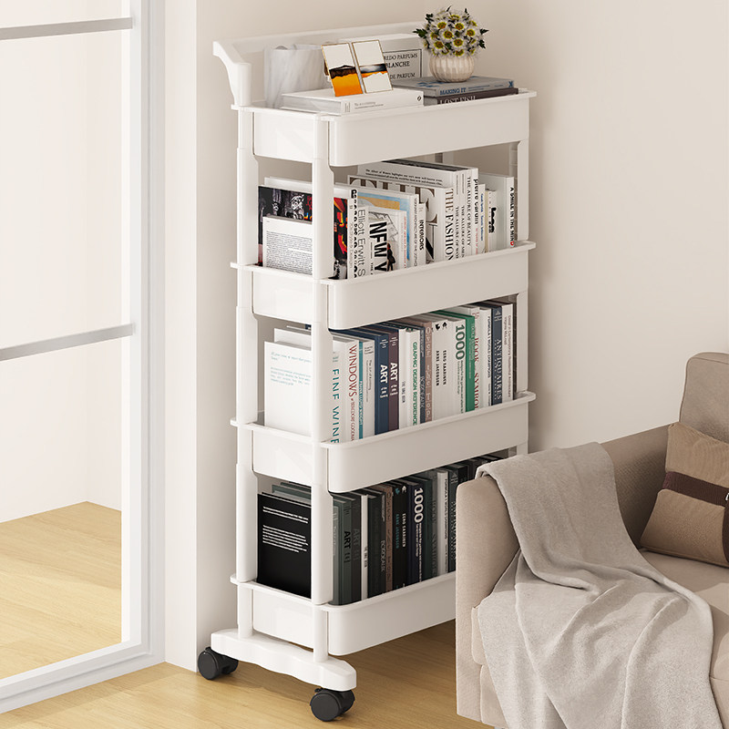 小推车置物架可移动收纳多层办公室床头小型宿舍夹缝零食储物书架,住宅家具,搁板/置物架/家用陈列架,淘宝优惠券,粉丝福利购,淘宝优惠卷