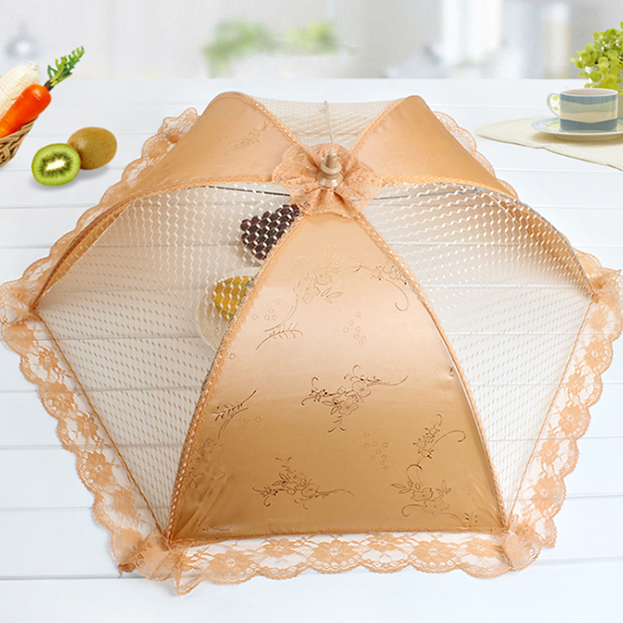 欧式可折叠清洗饭菜罩 食物罩盖菜防蝇罩餐桌罩蕾丝菜伞菜罩子