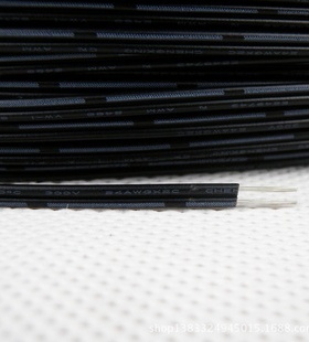 美标UL2468排线双并线18AWG黑黑双并线黑色并线黑注节连接线610M