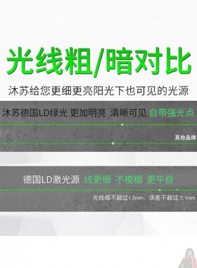 室外专用绿光水平仪全自动调平强光红外线I2/3/5线高精度激光超亮