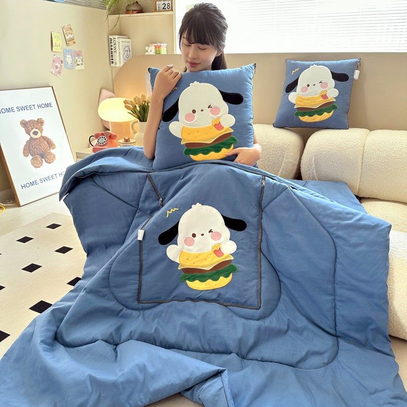 爆款刺绣抱枕被子两用车载毯子y二合一午睡车内折叠枕头空调夏凉,居家布艺,抱枕被,淘宝优惠券,粉丝福利购,淘宝优惠卷