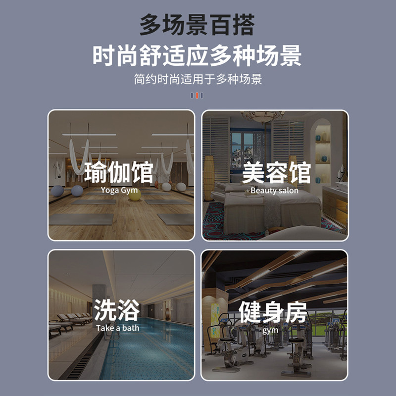 高光灰更衣柜员工柜木质理发店存包E柜健身房瑜伽储物柜美发店带