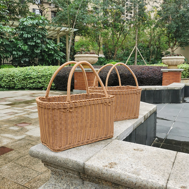新款购物篮藤编柳k编手提篮买菜篮水果收纳筐收纳篮野餐篮洗浴篮,收纳整理,购物篮,淘宝优惠券,粉丝福利购,淘宝优惠卷