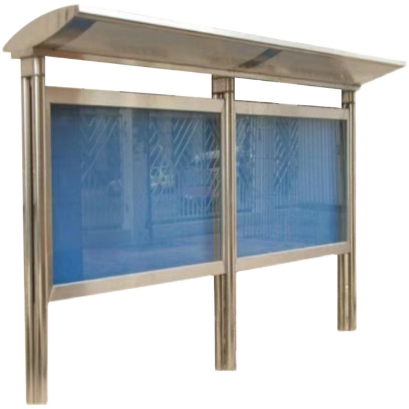 定做不锈钢宣传栏校园橱窗户v外广告牌公告栏展示架告示栏厂家直