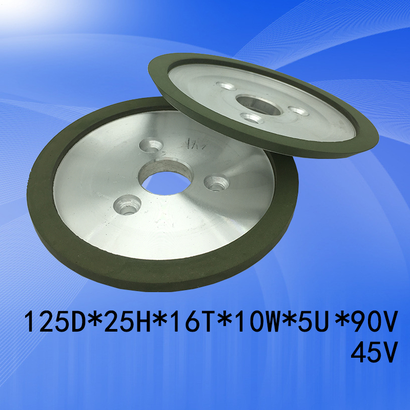蝶形三孔邮轮树脂金刚石砂轮DA125自动磨刀机专用钨钢斜边砂轮