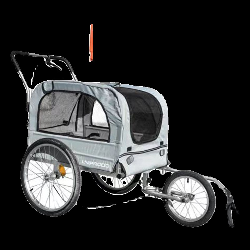 骑行带狗山地自行l车宠物拖车后挂式车斗载狗宠物推车小拖挂可折