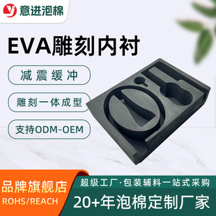 黑色铝箱包装eva内衬防震设备拉杆箱泡棉内托泡沫cnc雕刻一次成型