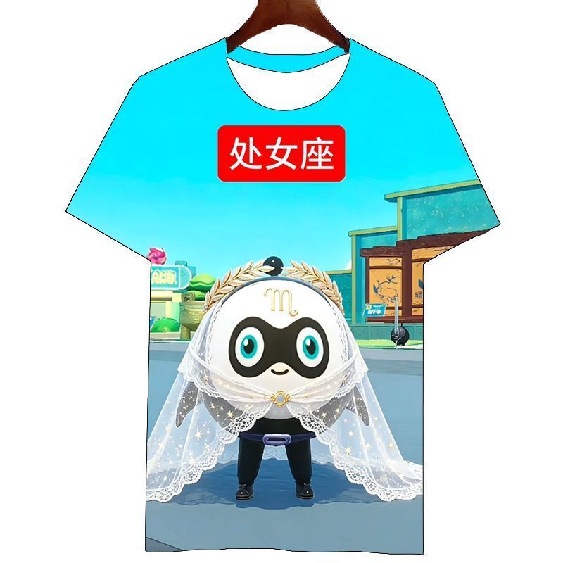 蛋仔排队处女座射手座学生短袖t
