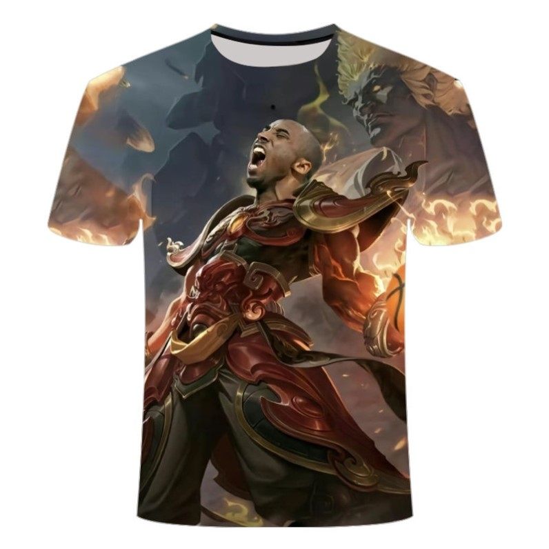 王者荣耀周边短袖司空震科比牢大t恤青少年印花赵云韩信高街上衣