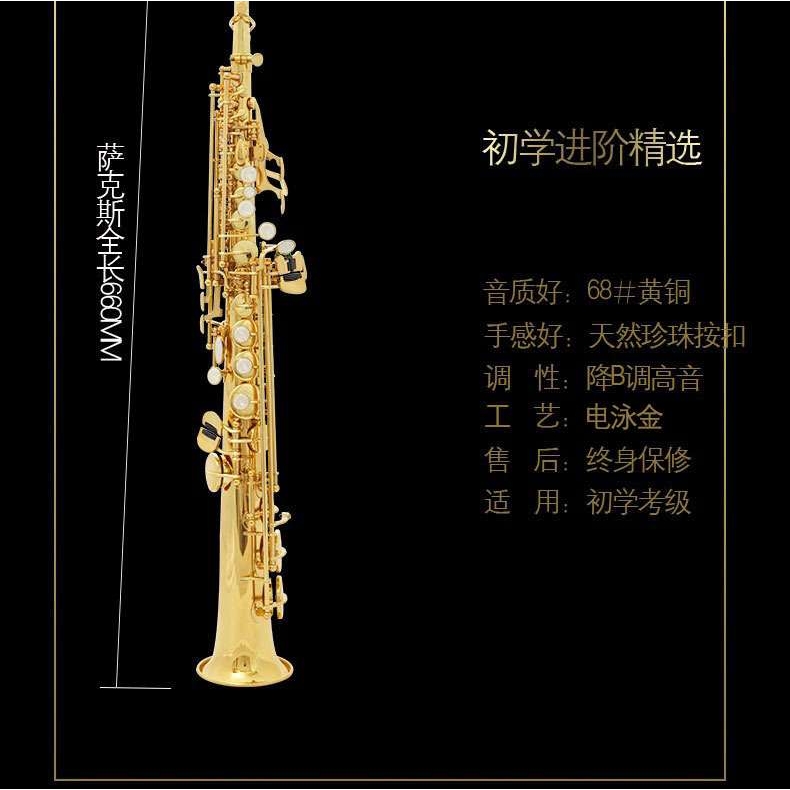 【高音萨克斯】乐器初学者降B调高音萨克斯电泳金次中音萨克斯SAX