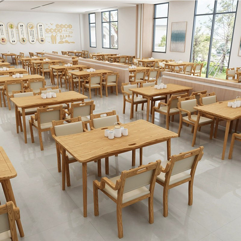 适老化家具餐桌椅养老院康养机构养老椅子休闲餐桌椅组合工程家具