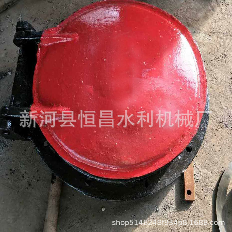 【厂家供应】铸铁镶铜拍门圆形渠道阻止水闸阀不锈钢闸门