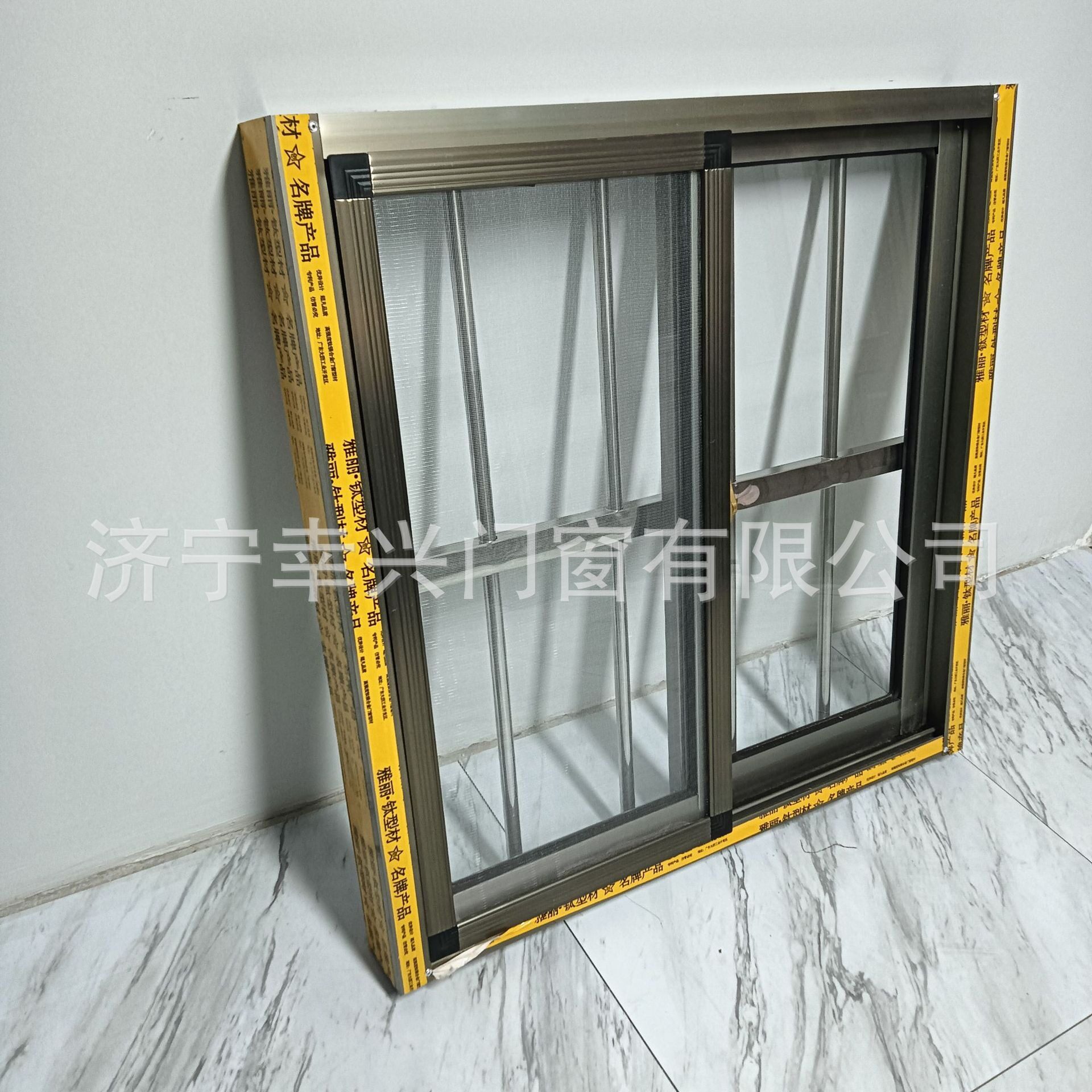 防盗一体铝合金推拉窗带纱养殖厂房窗农村自建房窗钢化玻璃