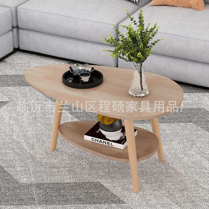 北欧茶几简约现代边桌小户型迷你实木圆桌创意简易组合阳台小收纳